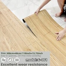 1 Cuộn Giấy Dán Sàn Vân Gỗ 3D Tự Dính, Giấy Dán Sàn PVC Chống Thấm Nước, Dày Chống Trượt Độ Bám Dính Cao Dễ Lắp Đặt, Thích Hợp Cho Sàn Nhà Bếp, Phòng Tắm, Trang Trí Sàn Và Tường Trong Nhà, Cải Tạo Nội Thất. - Nhiều màu - Xem 11