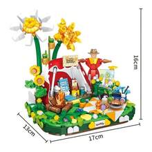 Set de bloques de construcción de casa de campamento de otoño con oso de peluche, que incluye casa de animales recortable, decoración del hogar, alivio del estrés, adecuado como regalo para cumpleaños, Halloween/Acción de Gracias/Navidad - Multicolor - Ver 6