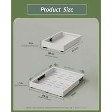 NETEL 2 piezas Cajones Extraibles para Cocina Cajones Deslizables para Cocina con 3 Rieles Adhesivo Expandible por los cuatro lados Organizador para Alacena An: 30-49 cm Prof : 43 5-55 cm NE - Blanco - Ver 4