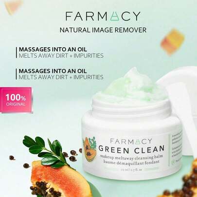 Farmacy Sáp tẩy trang tự nhiên, kết cấu dạng sáp, thành phần thực vật, công thức dịu nhẹ, làm sạch sâu, tẩy trang và chăm sóc da, chống thấm nước, lâu trôi, không nhờn rít, phù hợp với mọi loại da, dành cho người mới bắt đầu, dùng hàng ngày cho phụ nữ, mỹ phẩm Hàn Quốc, trang điểm Hàn Quốc, quà tặng.