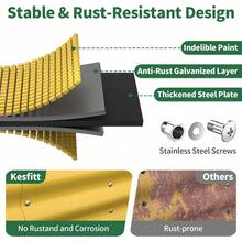 Kesfitt Raised Garden Bed, 4x2x1 FT Galvanized Steel Metal Raised Garden Bed, Oval Open-Bottom Design, 12-Inch Deep For Outdoor Vegetable & Herb Gardening, Forest Green - 乳黃色 - 查看 3