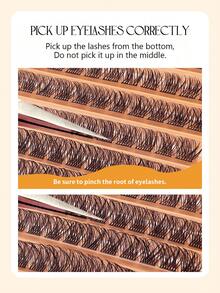 Bộ 170/120/110 sợi mi giả D-Curl mềm mại, dài 8-16mm, mỏng nhẹ, tạo hiệu ứng mi tự nhiên và dày dặn, mang đến trải nghiệm nối mi chuyên nghiệp tại nhà. - D - Xem 5