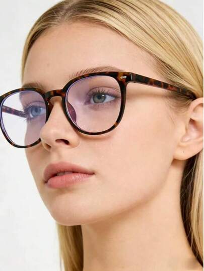 1 Cặp kính gọng nhựa họa tiết da báo nhiều màu sắc, hình bầu dục, thích hợp cho sinh hoạt hàng ngày, đi học, cuối tuần, hẹn hò, đi chơi, phụ kiện thời trang, phù hợp với mọi khuôn mặt.