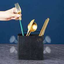 Soporte de utensilios de acero inoxidable, estante para platos, cesta para palillos, soporte de secado de cubiertos para lavavajillas, 1. - 4 - Ver 4
