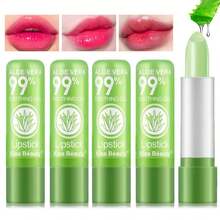 1/5PCS Aloe Vera Lipstick, Long Lasting Nutritious Lip Balm Lips Moisturizer Magic Temperature Color Change Lipstick - 多種口味 - 查看 8