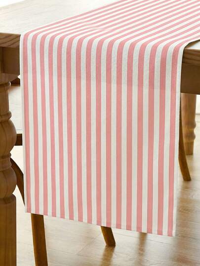 1 pieza Camino de mesa a rayas amarillo brillante y blanco, mantel rectangular texturizado, adecuado para mesa de comedor, mesa de café, decoración del hogar - Decoración duradera para la cocina y el comedor, ajuste de mesa