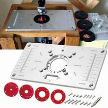 1PC Router Table Insert Plate Aluminum Router Plate For Woodworking Table Top Insert Mounting Plate Wood Tools Trimming Milling Machine With Accessories - Woodworking Workbench - View 1