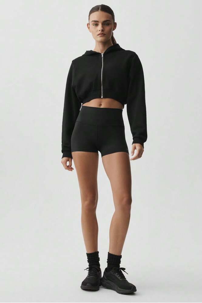 Alo Yoga Alo Sweet Escape Zip Up Hoodie Designed For A Cropped Fit