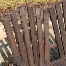 Garden Bench With Armrests, Seat, Garden Furniture, Rustic Bench, Solid Wood, Dark Brown, 108 X 66 X 95 Cm - Dark Brown - View 4