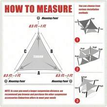 1pc Heavy-Duty Triangle Canvas Sunshade - Outdoor Patio Sun Shade Canopy, Designed For Comfortable Environment. Suitable For Yard, Garden, Pool Deck, Outdoor Cafe. Available In Multiple Sizes, DIY Design, Easy Installation - Beige - View 4