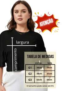 Cropped Feminino Plus Size Plain - 鏽棕色 - 查看 3