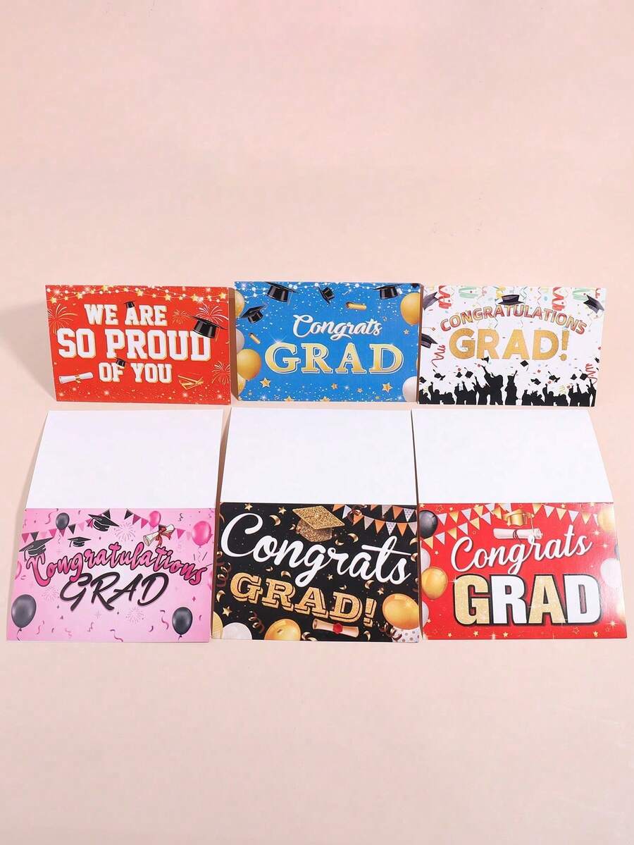 Bộ 6 thiệp chúc mừng tốt nghiệp, chúc mừng tốt nghiệp, lời chúc phúc, quà tặng tốt nghiệp, bộ thiệp chúc mừng tiệc tốt nghiệp kèm phong bì. - Bộ - Xem 1