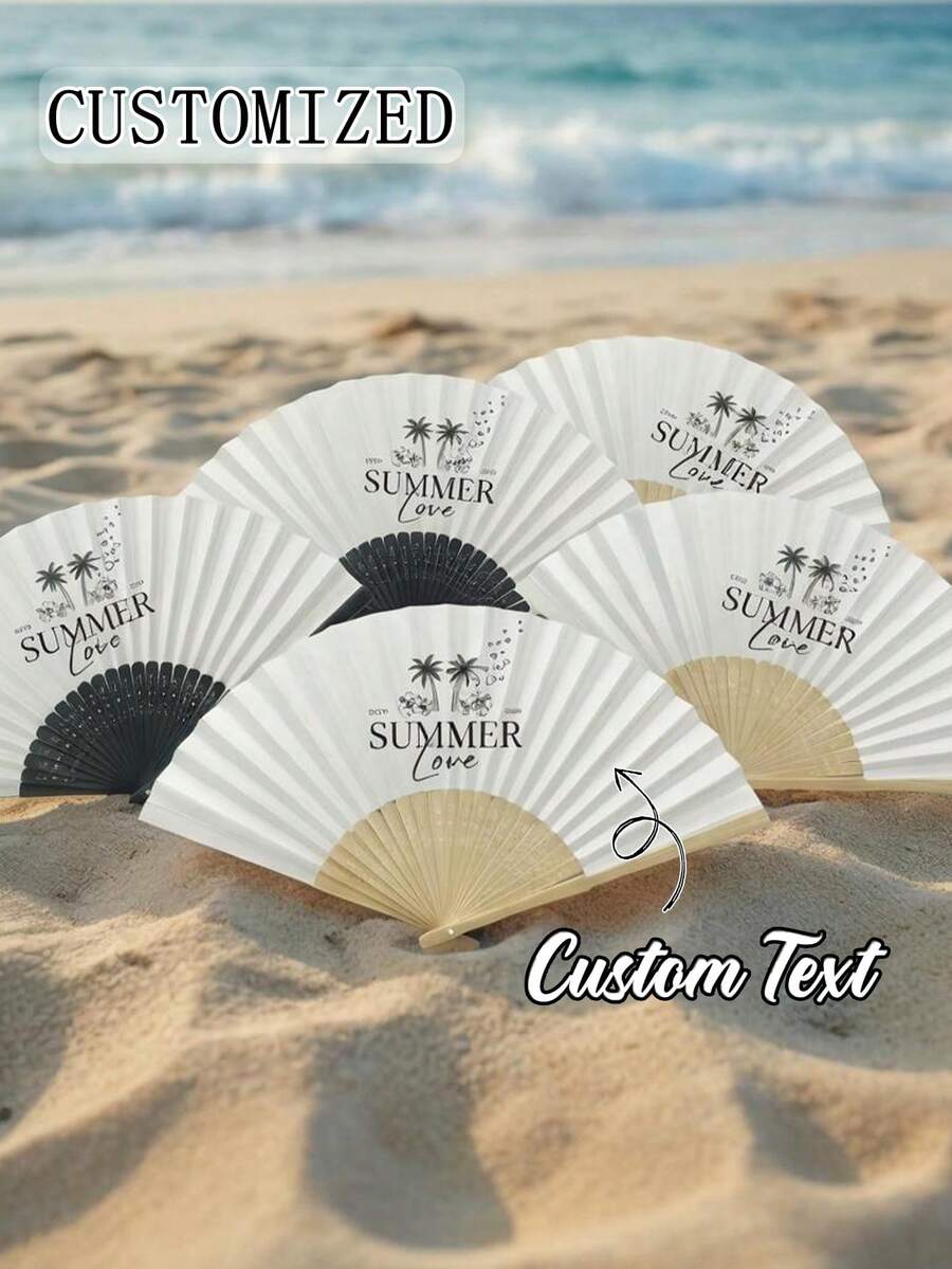 Customized Name/LOGO Fan, Classic DIY Fan, High-Quality Customized Decoration, Personalized, Fashionable And Exquisite Customization, Unique Ideal Gift Suitable For Her, Boyfriend, Girlfriend, Dad, Family, Mom, Friends, Pets, Son, Students, Daughter, Employees For Anniversary, Valentine's Day, Mother's Day, Birthday, Children's Day, Graduation, Wedding, Father's Day, Housewarming, School, Home, Office - Multicolor - View 1