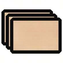 3 Tấm lót nướng silicon chống dính, có thể tái sử dụng, chịu nhiệt, dùng cho bánh ngọt, bánh quy. - Xem 12