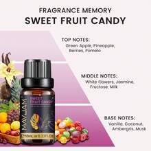 MAYJAM 10毫升/0.33液盎司香水精油滚珠香水，持久留香，香型包括：棕榈玫瑰、白麝香、椰子香草、乖乖女、沉香木、香草麝香、天使、璀璨水晶、性感炸弹、琥珀浪漫、草莓、樱桃、清新亚麻、泡泡糖、海风 - scent - 查看 24