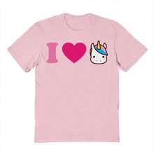 Graphic TeesNearly There I Heart Unicorn Graphic Cotton Unisex T-Shirt100% Cottoncotton Top,Tops Women Summer,Everyday Outfits Women,Cute T Shirts - Hồng - Xem 4