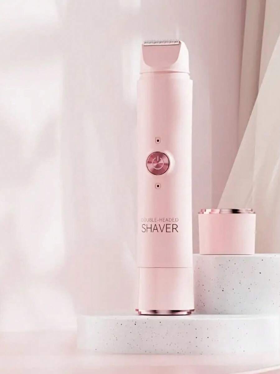 二合一电动剃毛器，女士适用 - 双头比基尼修剪器，干湿两用，无线充电，无痛脱毛，适用于比基尼线、眉毛、腋下和面部 - 温和亲肤，无痛，便携，USB充电，锂电池，符合人体工学设计，脱毛器 | 现代脱毛 | 可充电剃毛器，脱毛器