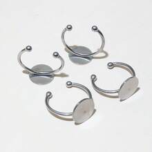 5 chiếc đế nhẫn bằng thép không gỉ 6-12mm, dạng phẳng, dùng để làm nhẫn thủ công, phụ kiện chế tác trang sức DIY. - Thiết kế nhẫn - Xem 6