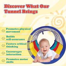 New Play Tunnel For Crawl Tunnels With See Through Sides Outdoor Indoor Multicolored Tent For Dogs Toddlers And Babies Pop Up Baby Crawling Backyard Tunnel Balls NOT Includedynfgrghd - Multicolored1PkTunnel - View 5
