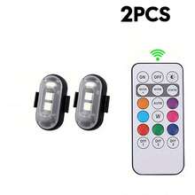 2/4/6/8件組 RGB LED 機車燈套件，無線遙控充電式單車燈，8色動態閃爍燈，防水裝飾燈，適用於機車、單車、ATV、機車踏板車，夜騎配件，送給男性的禮物 - 引領 - 查看 11