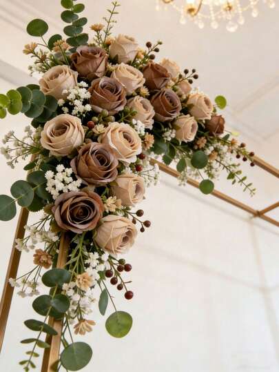 1/3/80 件装人造牡丹丝绣球花束，人造玫瑰假花，适合春秋季装饰、婚礼花瓶、家居、餐厅、卧室、厨房、浴室装饰、母亲节礼物、节日生日派对用品、户外花园装饰、家居装饰