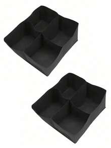 高架花园种植床、蔬菜种植袋、可重复使用方形大容量种植袋、土豆种植容器、4格或8格种植袋 - 黑色 - 查看 8