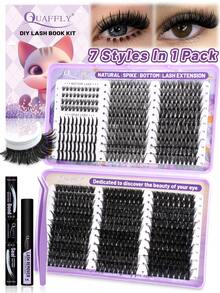 Bộ nối mi 607 sợi D Curl (30+40+60+80+100D) tự làm, bao gồm mi giả, mi dưới và mi giả dạng gai, keo dán mi, dung dịch tẩy mi và nhíp. - màu đen - Xem 12