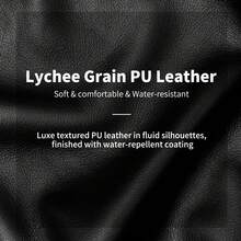 Túi Hobo da PU vân vải lychee RAINSMORE, túi đeo vai hình lưỡi liềm chống thấm nước với nhiều ngăn và ngăn chống trộm, túi đeo dưới cánh tay tối giản. - Nhiều màu - Xem 5