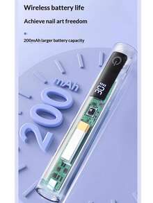 1个可充电200mAh迷你美甲灯，带支架，360度无限制旋转，便携式支架灯座，可旋转支架套装，美甲固化灯 - 彩色 - 查看 10