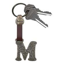 Metal Keychain With Engraved Initial And  Calendar - Handmade Gift Of Mexican Heritage - Letter M - View 5