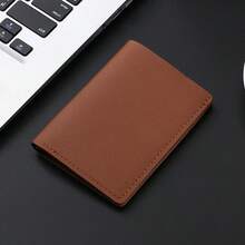 Ví cài nút tối giản unisex, ví gập đôi nhỏ gọn đựng thẻ và tiền xu. - Nhiều màu - Xem 8