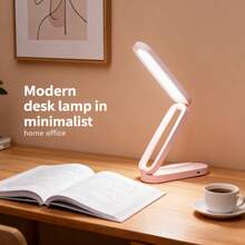 Rechargeable LED Folding Desk Lamp, Easy To Carry, Three-Level Brightness Adjustable Small Reading Lamp, Eye Friendly Learning Lamp, Portable Desk Lamp, Suitable For Home, Office And Travel - 彩色 - 查看 5