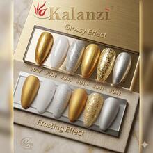 Gama De Gel Semipermanente Para Uñas UV Kalanzi 6 pzs A Elegir uñas uñas press on uñas materiales gelish para uñas lamparas para uñas kit de uñas acrílicas lampara para uñas cosas para uñas lámpara para uñas decoración de uñas kit de uñas material para uñas - Dorado - Ver 2