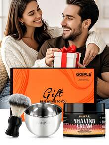GOIPLE 男士剃须膏，柔滑剃须皂，保湿软化胡须护理剃须啫喱，保持肌肤清新洁净，滋养干燥肌肤，泡沫丰富，缓解剃须压力，温和剃须膏（5.64盎司/160克），男士生日或节日理想礼物 - 膏狀 - 查看 11