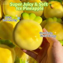 2026 Nuevo juguete antiestrés con forma de piña, extremadamente suave y húmedo, de material TPR refrescante con forma de fruta para liberar presión, aliviar la ansiedad, regalo de cumpleaños y festivo - Juguete de estrujado de piña realista, juguete de estrujado de pulpa de piña hecho a mano, juguete de silicona para estrujar, alivio del estrés, regalo de cumpleaños, regalo ideal, regalo sorpresa, regalo festivo, regalo de pareja, regalo de Navidad, regalo refinado para jugadores, juguete para estrujar, artículo esencial para aliviar la presión - Multicolor - Ver 3
