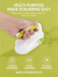 2pcs/Set Powerful Hand-Held Cleaning Brush With Stiff Bristles And Non-Slip Soft Handle, Suitable For Daily Cleaning In Indoor And Outdoor Environments Such As Bathroom, Kitchen, Carpet, Floor, Bathtub, Car, Etc. - Multicolor - View 5