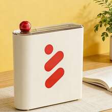 Caja organizadora de mascarillas con compartimentos para refrigerador doméstico, organizador de almacenamiento en frío con tapa, contenedor de almacenamiento de mesa. - Blanco - Ver 3