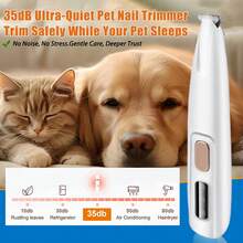 Máy cắt móng cho thú cưng có đèn LED - Bộ dụng cụ chăm sóc thú cưng đa năng bằng điện: Độ ồn thấp, chống nước, có thể sạc lại; Thích hợp để cắt móng, lông tai, mặt, lông vùng hậu môn và mắt. Dung lượng pin 500mAh. - Xem 4