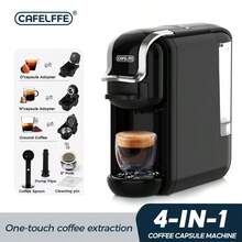Cafelffe 4-In-1 Capsule Coffee Machine, 20 Bar Fully Automatic Home Coffee Maker Supporting Hot/Cold Brew, Compatible With Nes*/D Series Capsules/ESE Coffee Bags/Ground Coffee, Instant Heating For Quick Coffee Making, Compact Design Suitable For Home Use - View 2