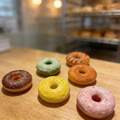 1pc 2026 New Slow Rebound Donut Shaped Food Toy, Sweet Fruit Color Photography Prop, Silicone Toy, Stress Relief Squeeze Toy, Ideal Gift For Birthday, Surprise, Holiday, Couple, Summer, Gamer