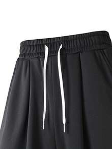 Pantalon de sport ample pour hommes, pantalon de sport incurvé toutes saisons, doux et confortable, convient aux sports et à l'usage quotidien - Noir - Voir 6