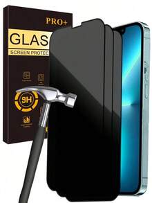 Bộ 3 miếng dán kính cường lực màu đen SDRDS, bảo vệ toàn màn hình, tương thích với iPhone 17/17 Pro/17 Pro Max/17 Air/16/15/14/13/12/11 Pro/Pro Max Plus, viền đen, chống nhìn trộm, bảo vệ toàn màn hình điện thoại, quà tặng Ngày của Mẹ. - Đen 3 - Xem 1