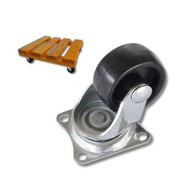 Kit 4/8 Rodinhas Rodizios Giratorio para moveis - 3,2 cm. ( 4 cm. total) PVC/Metal móveis vaso mala