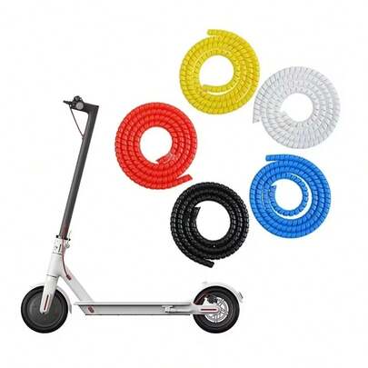 Cable de freno colorido oculto para scooter eléctrico M365/Pro, funda protectora en espiral organizadora del cable de freno