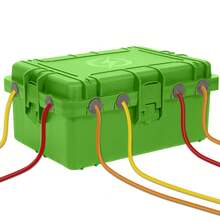 12" x 9" x 5" große Outdoor Elektrobox, IP54 wasserdicht und staubdicht, Verlängerungskabel Box, schützt Steckdosen, Stecker, Timer, Stromauslässe, geeignet für Feiertags-Beleuchtung Dekoration, Schwarz - A - Übersicht 10