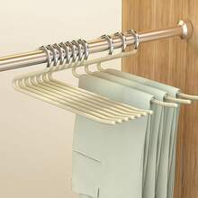 10个鹅形裤架，金属开口设计，防滑牛仔裤收纳架，适用于衣柜收纳，也适用于衣物、打底裤、休闲裤、领带、围巾等，耐用衣架套装，是居家衣柜收纳的实用礼物。 - 查看 2