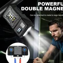 1 pieza Linterna LED COB portátil multifunción con doble fuente de luz, súper brillante para uso diario, recargable por USB tipo C, luz de camping y emergencia - Como se muestra en la imagen - Ver 3