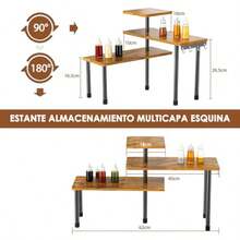 Organizador de Enera de 3 Nive Organizador de Especias para Gabinete Gi 360º Soporte de Especias para Despensa para Despensa Organización y Almacenamiento - Marrn - Ver 2