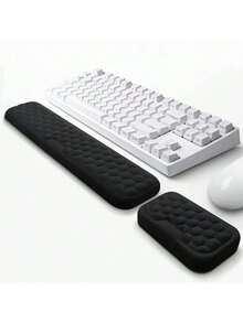 Keyboard And Mouse Wrist Rest Support Pad, Ergonomic Computer Wrist Cushion, Soft Memory Foam Arm Rest, Office Desk Palm Support - View 2
