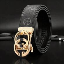 合金自动扣皮带，商务男士休闲腰带 - 彩色 - 查看 4